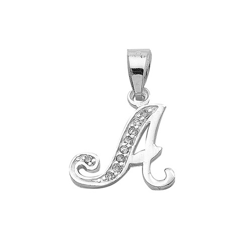 Dije Inicial Letra A en Plata .925