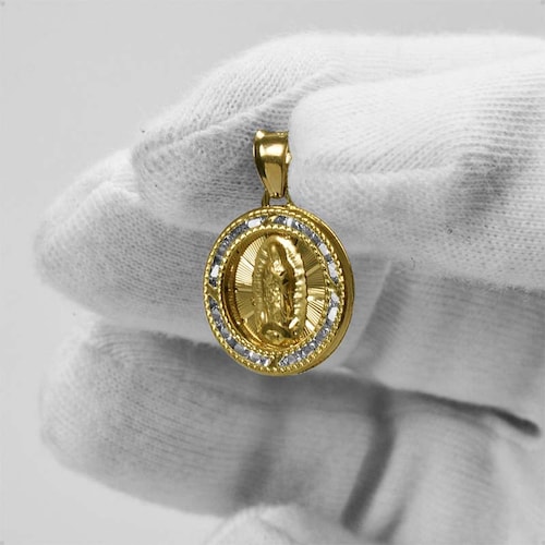 Medalla / Dije Virgen De Guadalupe VAROURO  Oro 10k 1.1gr + Cadena