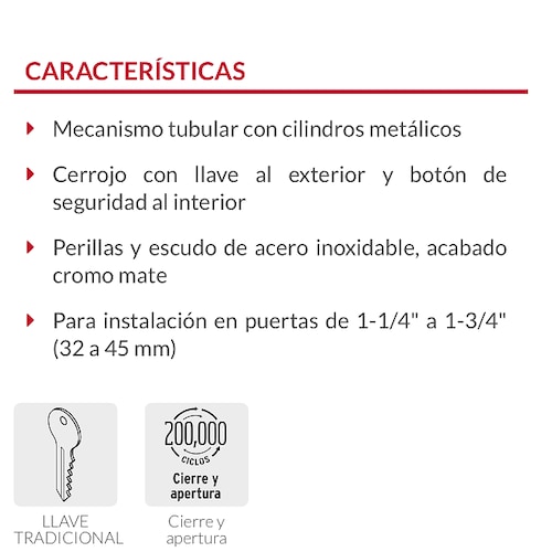 CERRADURA CHAPA PARA PUERTA CUARTO RECAMARA POMO PLATEADA HERMEX