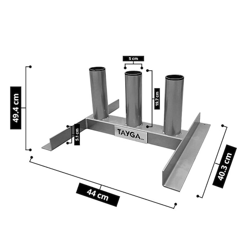 Tayga rack para 3 barras olímpicas 