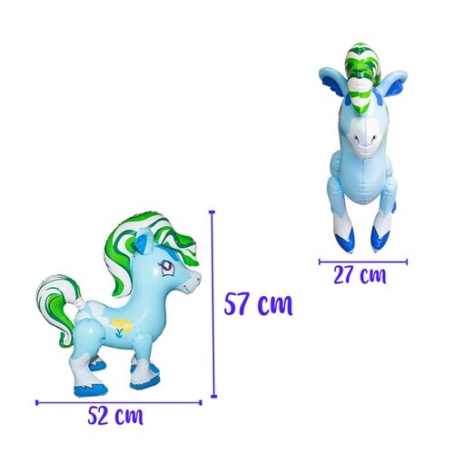 Inflable de Pony en Paquete de 12 Rosa y Azul