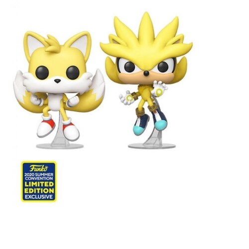 Funko Pop Super Tails & Super Silver 2020 Summer Convention Edicion Especial