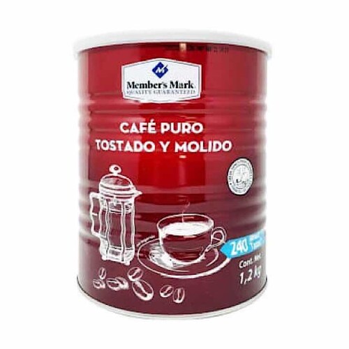 Café Puro Tostado y Molido Member's Mark 1,2 kg.
