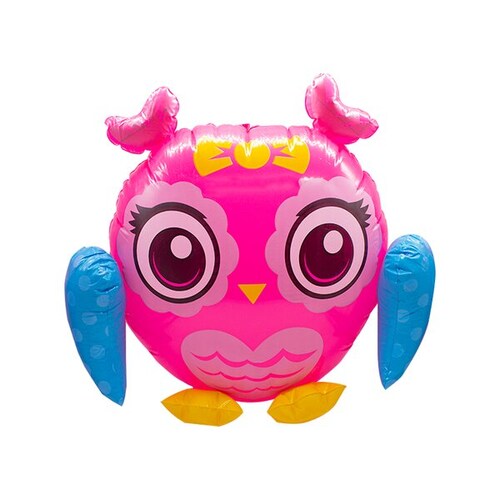 Inflable de Buho en Paquete de 12  Rosa Azul y Morado