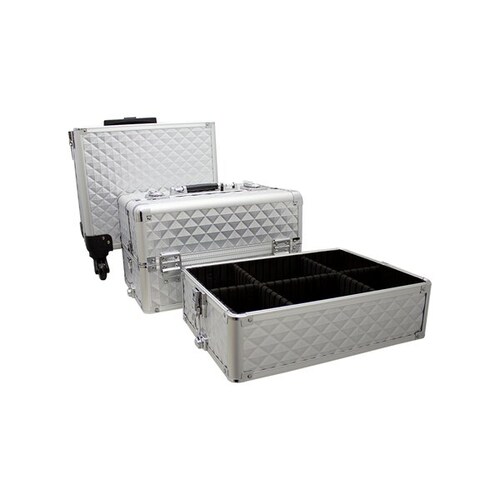 Cosmetiquera Neceser Profesional Maquillaje 3 en 1 Plata