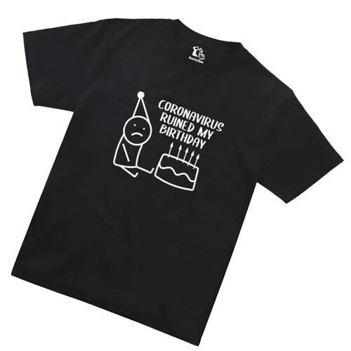 Playera caballero - Coronavirus Ruined My Birthday AxoloTee