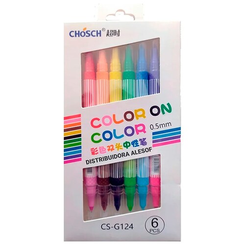 Bolígrafo De Gel Chosch Color On Color 0,5 Mm 12 Colores
