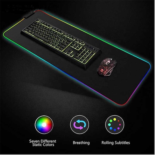 Mouse Pad Gamer Antideslizante Gadgets & Fun Ultra Gaming RGB Ergonómico y Waterproof USB