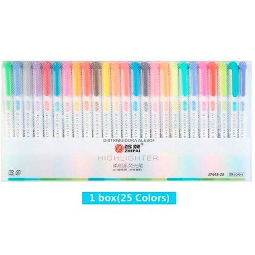 Resaltadores Mildliner Fluorescentes Doble Punta Con 25 Pzas