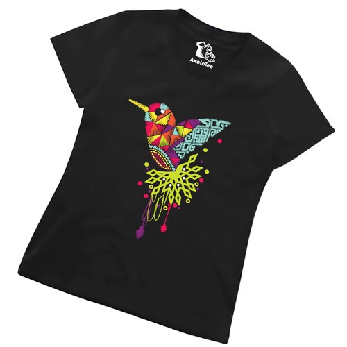 Playera dama - Colibrí Tejido AxoloTee.