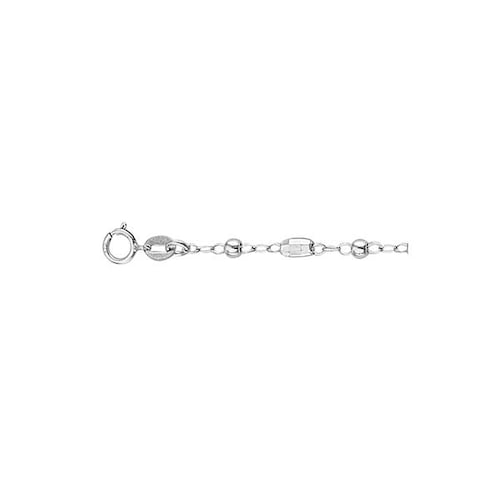 Pulsera Semilla Diamantada de 18cm en Plata .925