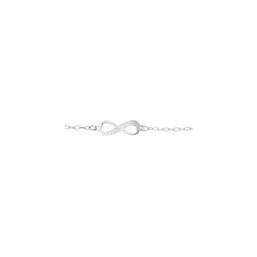 Pulsera Infinito con Detalle con Láser de 18cm en Plata .925
