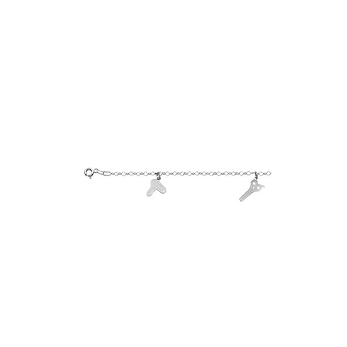 Pulsera Estilista con detalles en Laser de 18cm en Plata .925