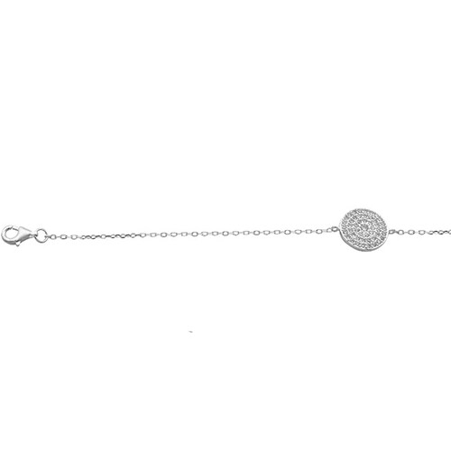Pulsera de SOL con Cristales de 18cm en Plata .925
