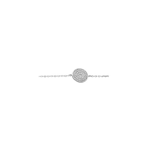 Pulsera de SOL con Cristales de 18cm en Plata .925