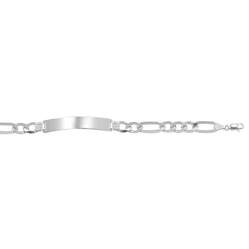 Esclava para Caballero con Placa Lisa 3x1 de 21cm 180 en Plata .925 + Obsequio