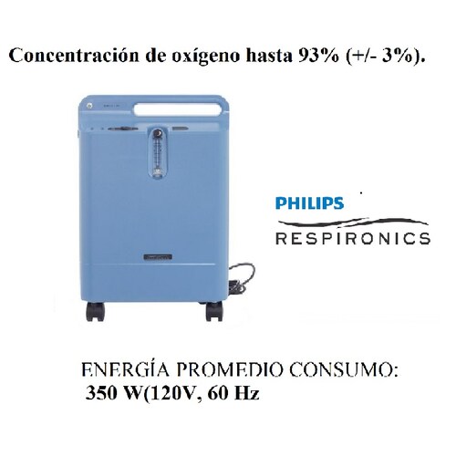 concentrador de oxigeno everflo respironics 5 litros  OPI + oximetro pulso