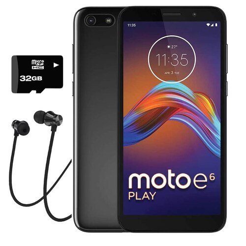 Moto E6 Play Negro 32GB 2Gb Ram + MicroSD+Audifonos