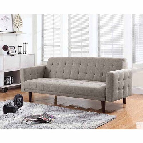 Sofá cama color gris claro- Coaster 505616