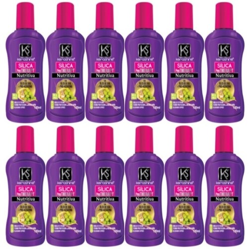 12 Piezas Sílicas Kerashine Gotas Uva 120 Ml C/u