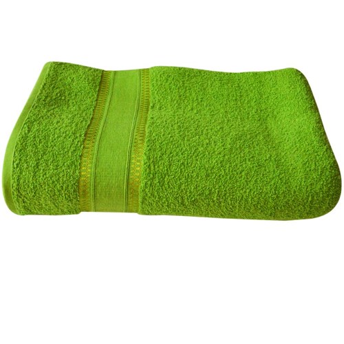 Paquete de 4 Toallas de Baño Completo 100% Algodón "Cenefa Europea Limón"