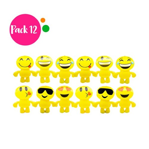 Paquete de 12 Inflables en Forma de Emoji