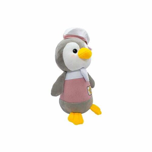 Pingüino De Peluche Kawaii Disfrazado de Marinero Color Rosa con Gorrito