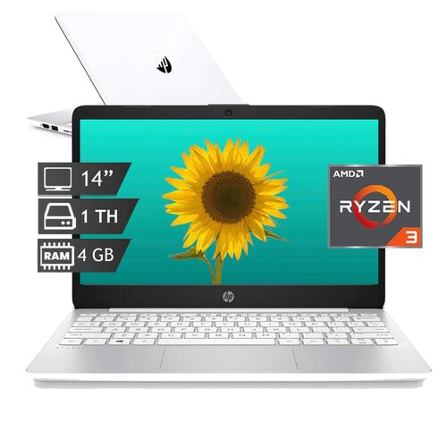 Laptop Hp 14 Ryzen 3-3250u 1tb Ram 4gb Radeon - Plata