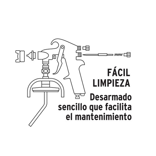 PISTOLA PARA PINTAR BAJA PRESION 10 PSI CARPINTERIA Y HERRERIA TRUPER