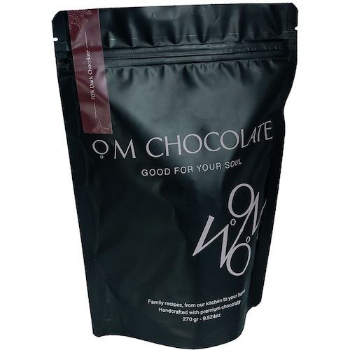 Chocolate Om, Bolsa con 18 Trufas Artesanales Hechos a Mano, 70% Chocolate Amargo, 270 Gramos