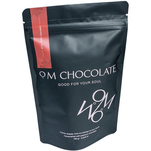Chocolate Om, Bolsa con 12 Trufas Artesanales Hechos a Mano, 65% Chocolate Amargo, 180 Gramos