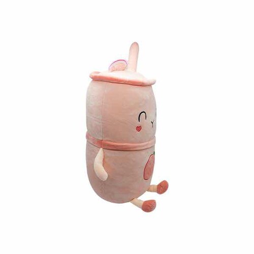 Peluche de Vaso de Malteada de Fresa Color Rosa Pastel Kawaii