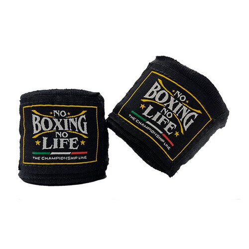 2 Vendas Elásticas De Box - No Boxing No Life ( Negro )