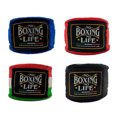 2 Vendas Elásticas De Box - No Boxing No Life ( Negro )
