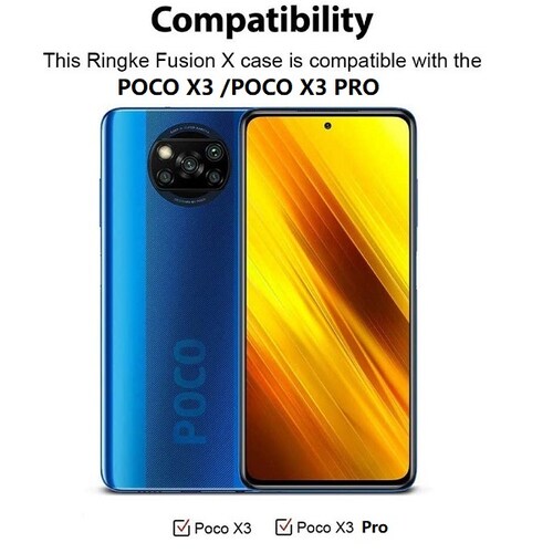  Ringke Fusion-X - Funda compatible con Poco X3 NFC