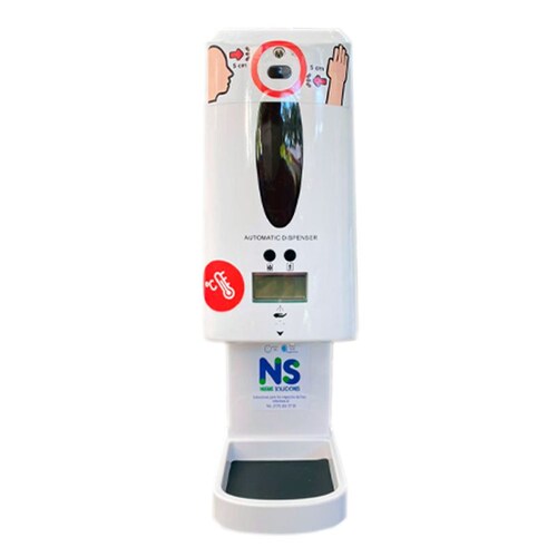 Dispensador de Gel Antibacterial Automático con medidor de temperatura corporal