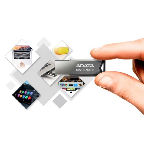 Memoria USB 2.0 Plata 16 GB USB tipo A Video Imagen Documentos Fotos Archivos PC Lap Llavero