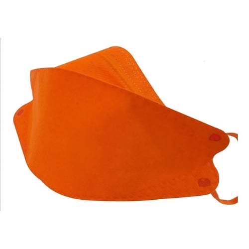 Cubrebocas, Mascarrilla KF94 de 4 CAPAS, Certificado, 10 piezas, Color Naranja