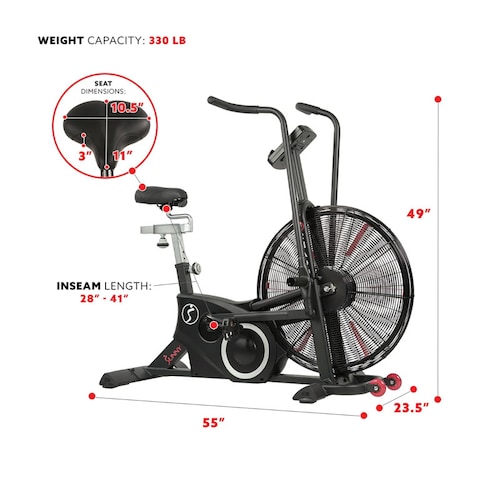 BICICLETA CON VENTILADOR PARA EJERCICIO CON COMPATIBILIDAD DE FRECUENCIA CARDÍACA - TORNADO LX