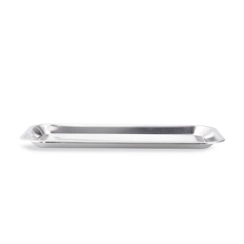 Charola de Pewter Rectangular para Servicio- Bandeja de Aluminio Pulido (63 x 23 cm)