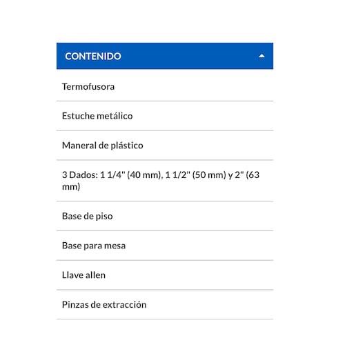 TERMOFUSORA PPR TUBO PLUS TUBERIA  1,000 W CON DADOS DE 40, 50 , Y 63 MM 