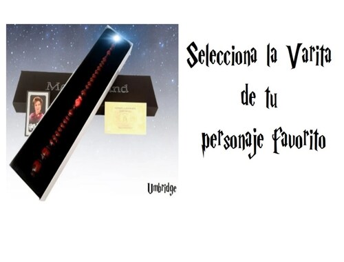 Varitas Harry Potter Con Luz + Sticker + Tiket + Estuche