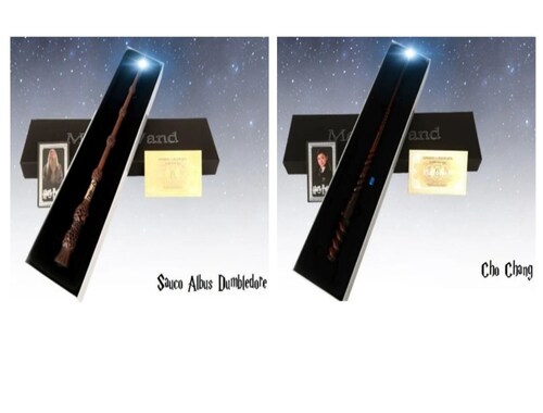 Varitas Harry Potter Con Luz + Sticker + Tiket + Estuche