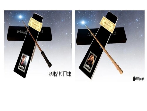 Varitas Harry Potter Con Luz + Sticker + Tiket + Estuche