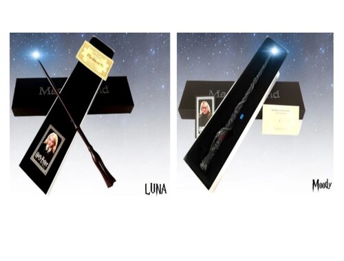 Varitas Harry Potter Con Luz + Sticker + Tiket + Estuche