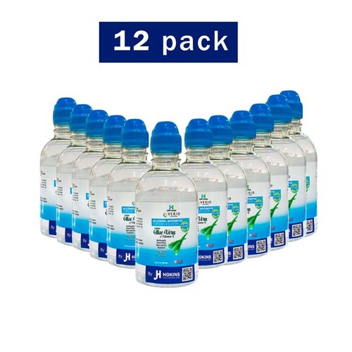 Gel Antibacterial Desinfectante Sanitizante  de Manos By Jh Hokins 70% Alcohol 12 Piezas/Pack   250ml 