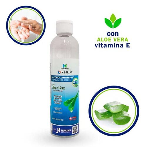 Gel Antibacterial Desinfectante Sanitizante  de Manos By Jh Hokins 70% Alcohol 12 Piezas/Pack   250ml 