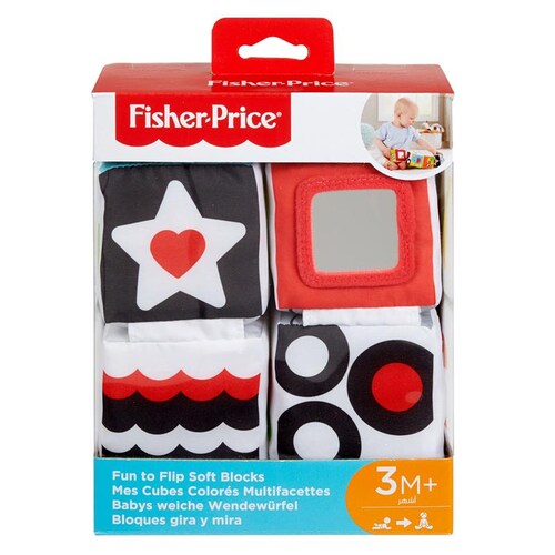 Fisher Price Cubos De Aprendizaje Bebé 4 Cubos Con Espejo