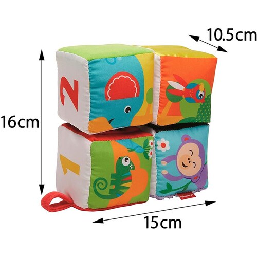 Fisher Price Cubos De Aprendizaje Bebé 4 Cubos Con Espejo