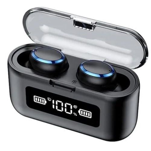 Fralugio Audífonos Inalámbricos Bluetooth Manos Libres 5.0 F9 Plating con Power bank